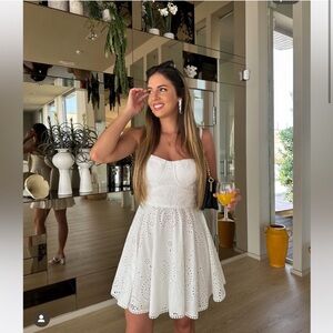 MY268 NEW ZARA BLOGGER FAVE EYELET CORSET DRESS